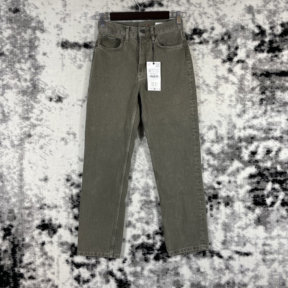 New Zara‎ Jeans Womens Size 0 Green Tapered Skater Classic Casual Comfort